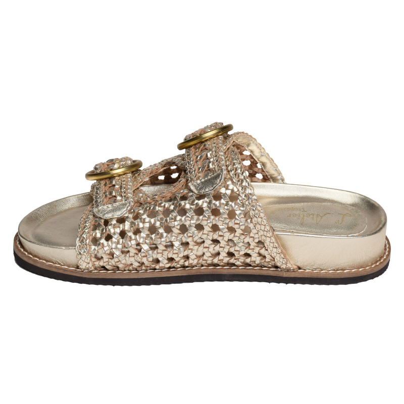 CHR2515 Gold, Mules Atelier Tropézien