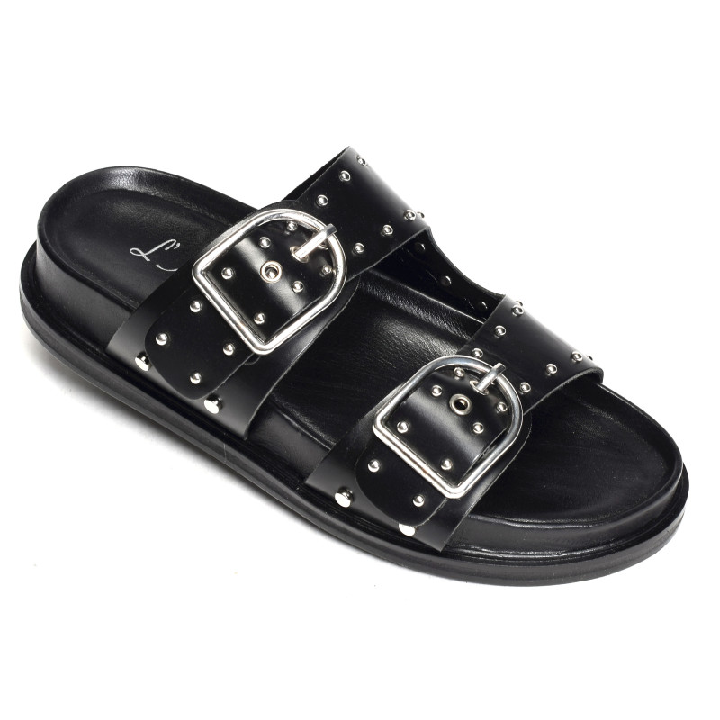 SH2338 Noir, Mules Atelier Tropézien