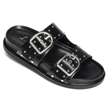 SH2338 Noir, Mules Atelier Tropézien