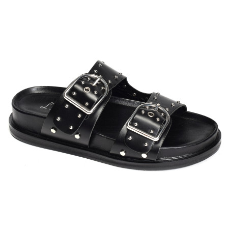 SH2338 Noir, Mules Atelier Tropézien