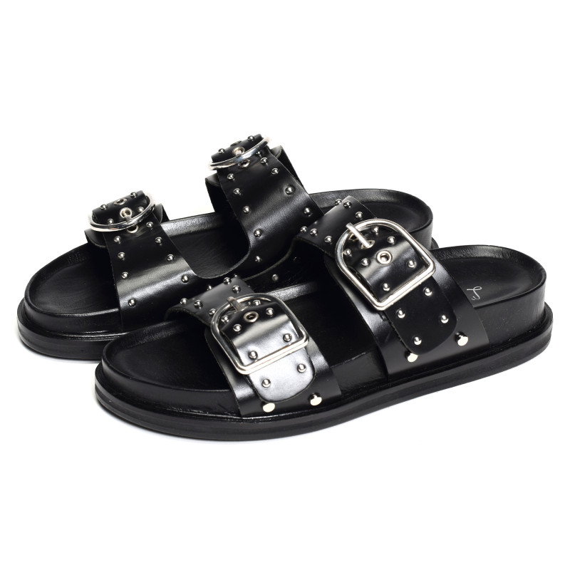 SH2338 Noir, Mules Atelier Tropézien