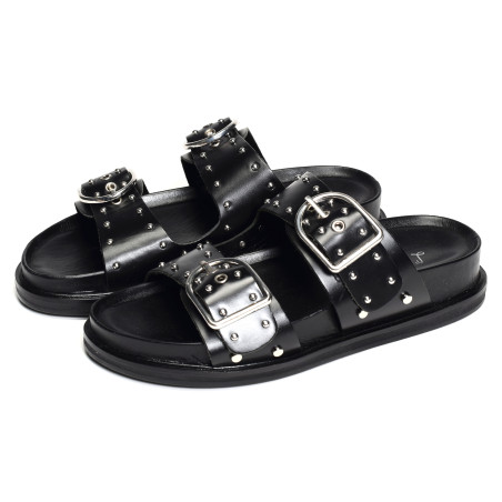SH2338 Noir, Mules Atelier Tropézien
