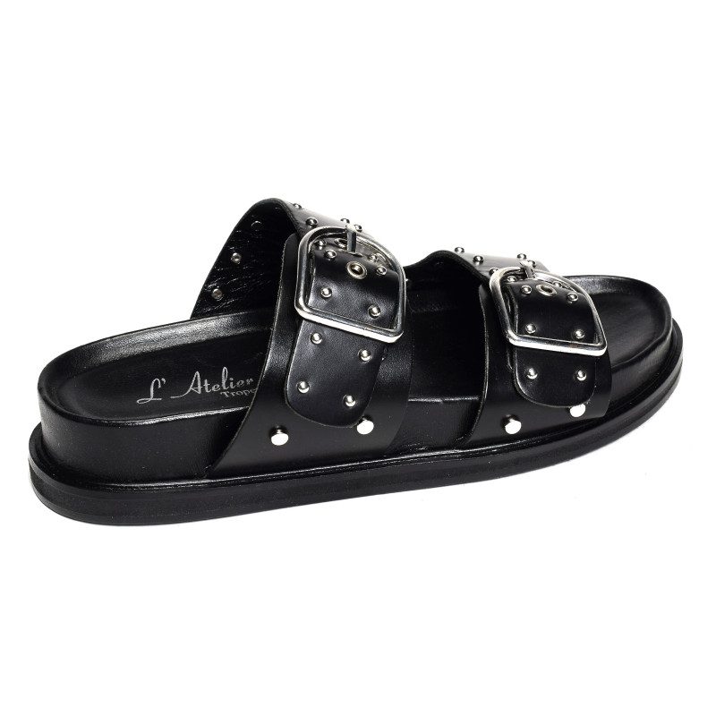 SH2338 Noir, Mules Atelier Tropézien