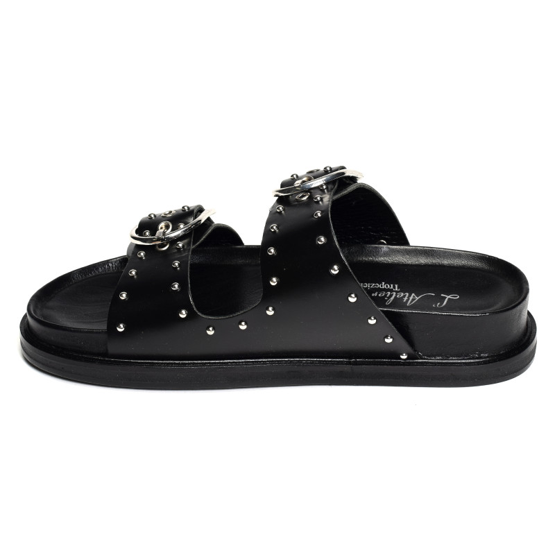 SH2338 Noir, Mules Atelier Tropézien