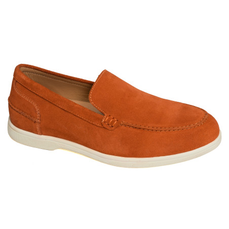 GABIN Orange, Mocassins Atelier Tropézien