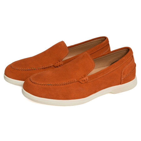 GABIN Orange, Mocassins Atelier Tropézien