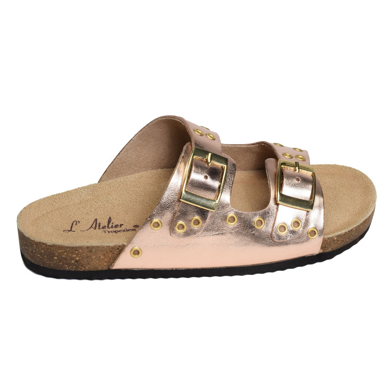 SB2427 Rose Or, Mules Atelier Tropézien