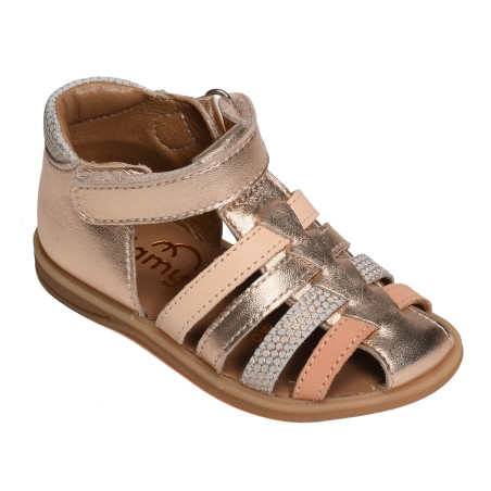 PAILLETTE Cuivre, Sandales plates & Nu-Pieds Bellamy