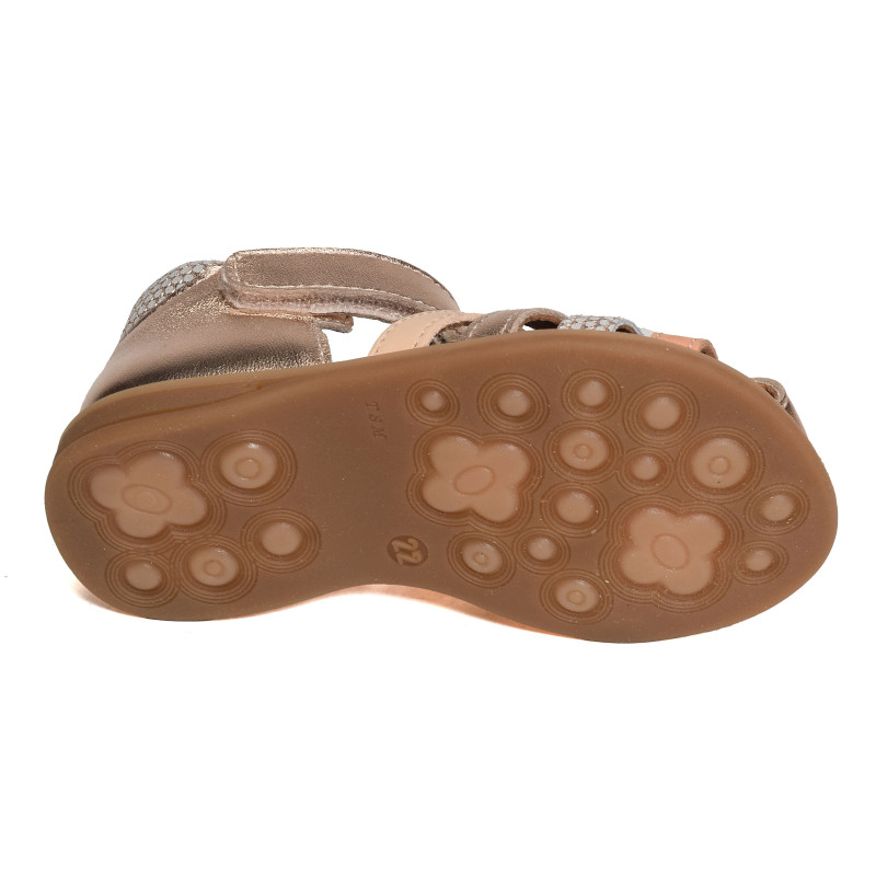 PAILLETTE Cuivre, Sandales plates & Nu-Pieds Bellamy