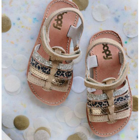 ELBOSSA Or Léopard, Sandales plates & Nu-Pieds Bopy