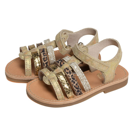 ELBOSSA Or Léopard, Sandales plates & Nu-Pieds Bopy