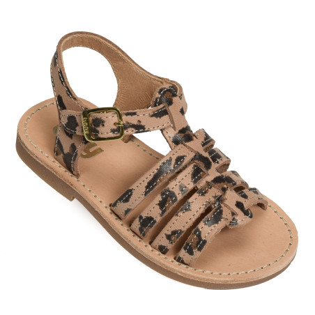 ELIBRAVO Léopard, Sandales plates & Nu-Pieds Bopy