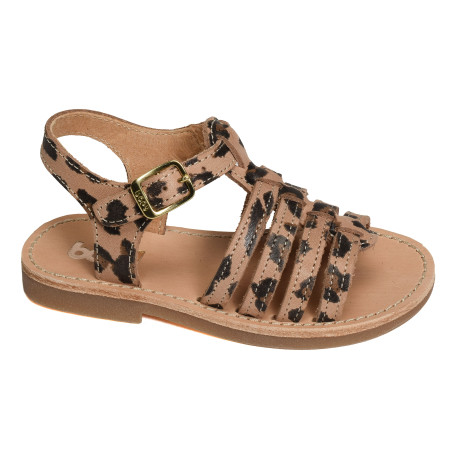 ELIBRAVO Léopard, Sandales plates & Nu-Pieds Bopy
