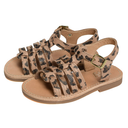 ELIBRAVO Léopard, Sandales plates & Nu-Pieds Bopy