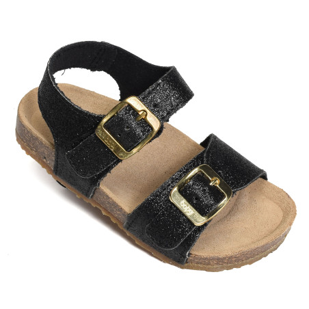 EROPA Noir, Sandales plates & Nu-Pieds Bopy