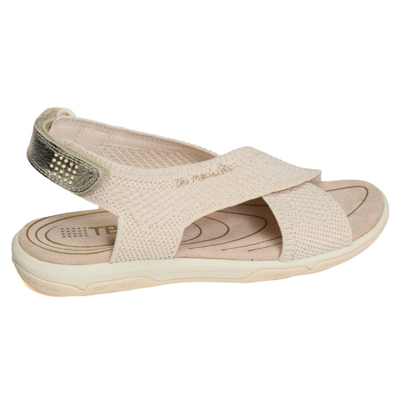 JAZZFIT Beige Or, Sandales plates TBS