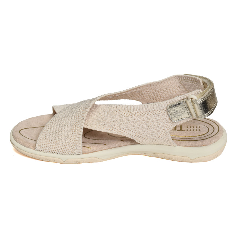 JAZZFIT Beige Or, Sandales plates TBS