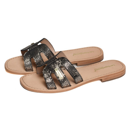 HADAMIA Noir Or, Mules Les Tropéziennes