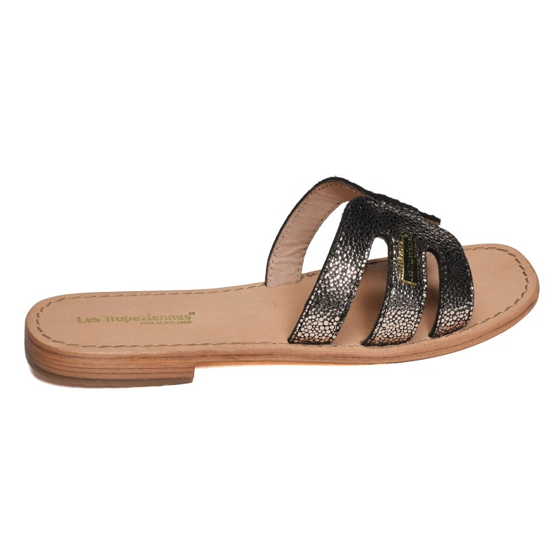 HADAMIA Noir Or, Mules Les Tropéziennes