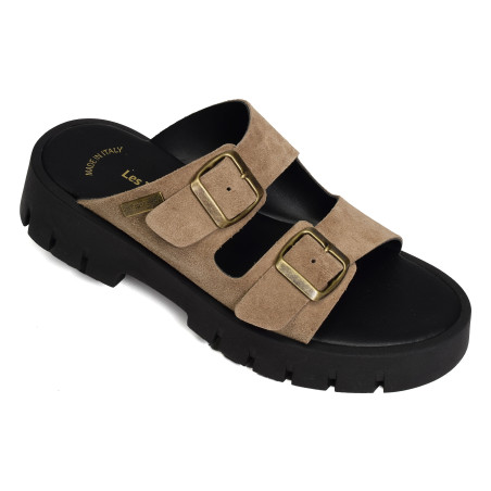 TIAMO Taupe, Mules Les Tropéziennes