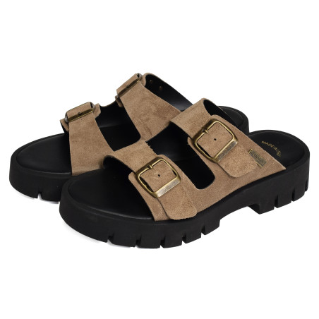 TIAMO Taupe, Mules Les Tropéziennes