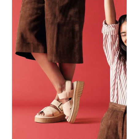 EVAMAR WISH Ecru, Sandales compensées Clarks