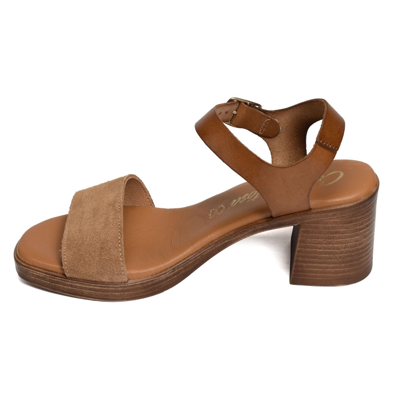 68661 Marron, Nu-Pieds à talon Carla Tortosa