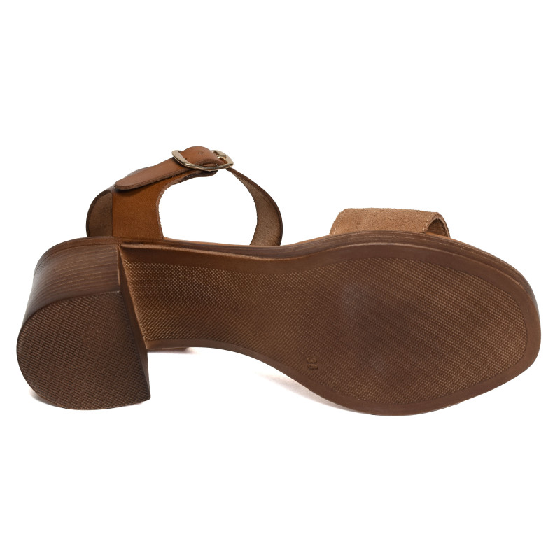 68661 Marron, Nu-Pieds à talon Carla Tortosa