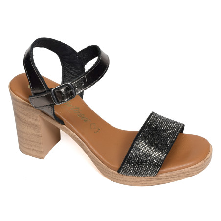 73299 Anthracite, Nu-Pieds à talon Carla Tortosa