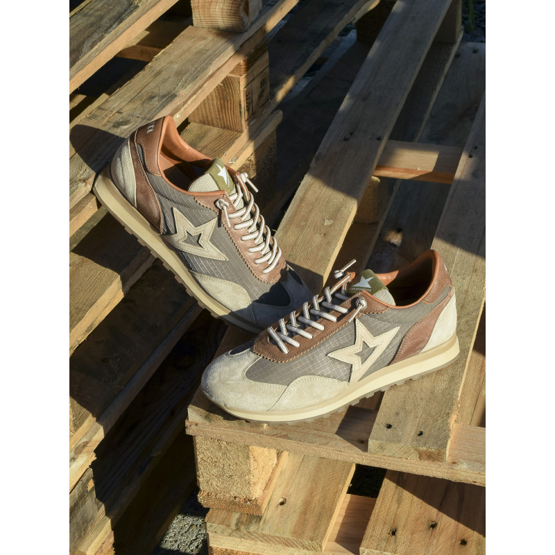 C1259 Taupe, Baskets running Cetti