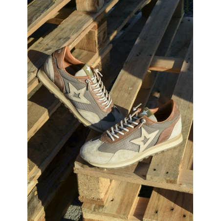 C1259 Taupe, Baskets running Cetti