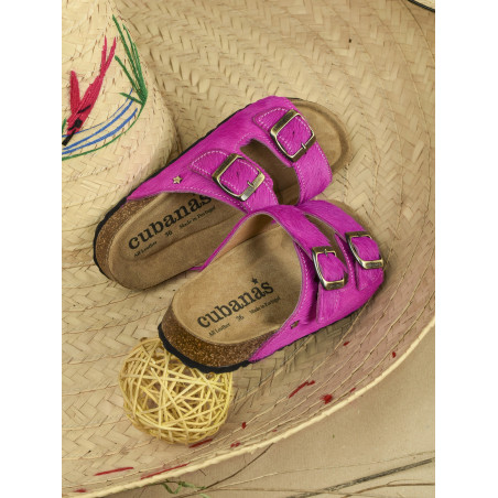 AMALIA 263 Fuchsia, Mules Cubanas