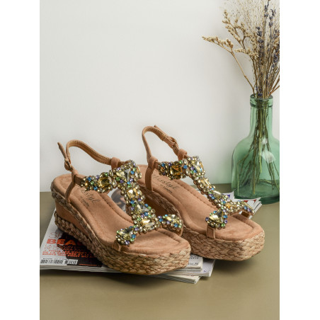 MARIEO 11 Beige, Sandales compensées Laura Vita