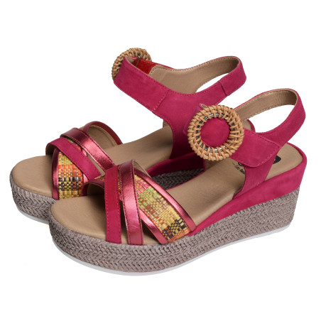 VIABUSY Fuchsia, Sandales compensées Geo Reino