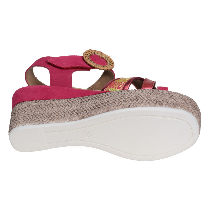 VIABUSY Fuchsia, Sandales compensées Geo Reino