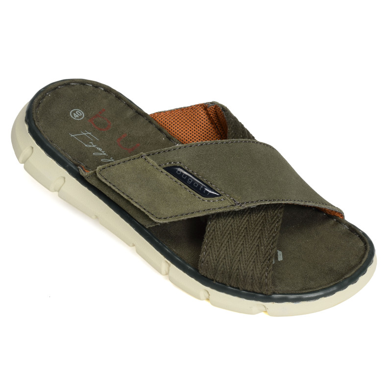 AK084 Kaki Noir, Mules Bugatti