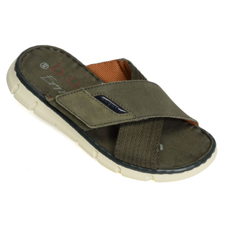 AK084 Kaki Noir, Mules Bugatti