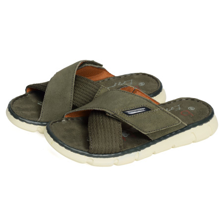 AK084 Kaki Noir, Mules Bugatti