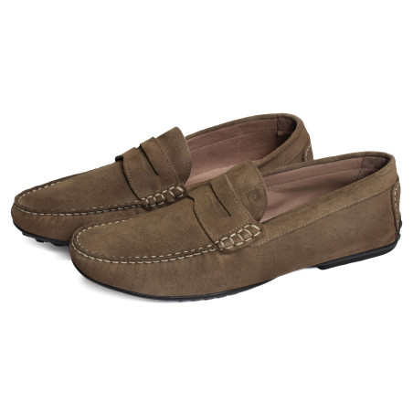 M09 Taupe, Mocassins Pierre Cardin