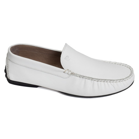 SA175 Blanc, Mocassins Pierre Cardin