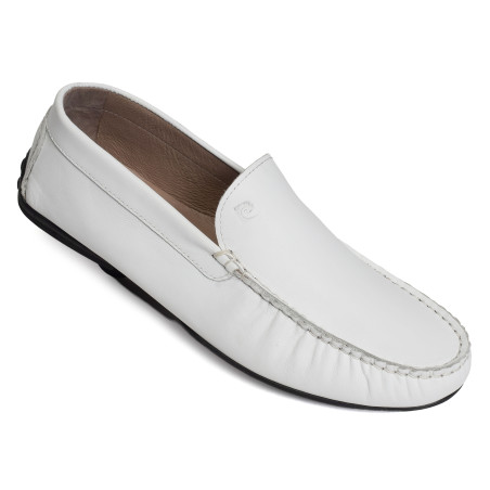 SA175 Blanc, Mocassins Pierre Cardin
