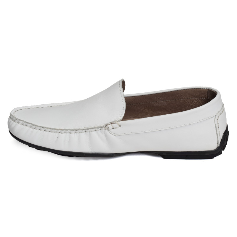 SA175 Blanc, Mocassins Pierre Cardin