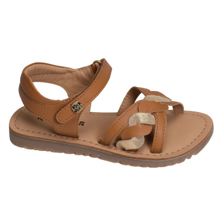 BETTY Camel Or, Sandales plates & Nu-Pieds Kickers