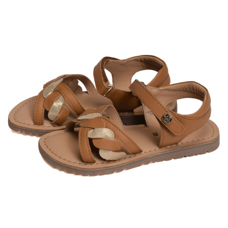 BETTY Camel Or, Sandales plates & Nu-Pieds Kickers