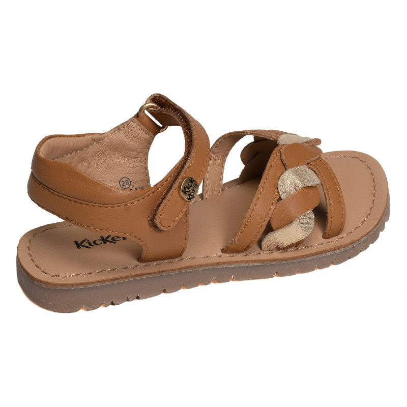 BETTY Camel Or, Sandales plates & Nu-Pieds Kickers