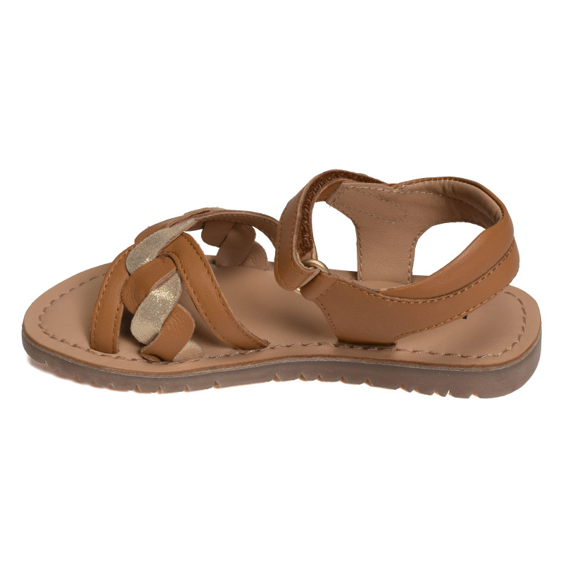 BETTY Camel Or, Sandales plates & Nu-Pieds Kickers