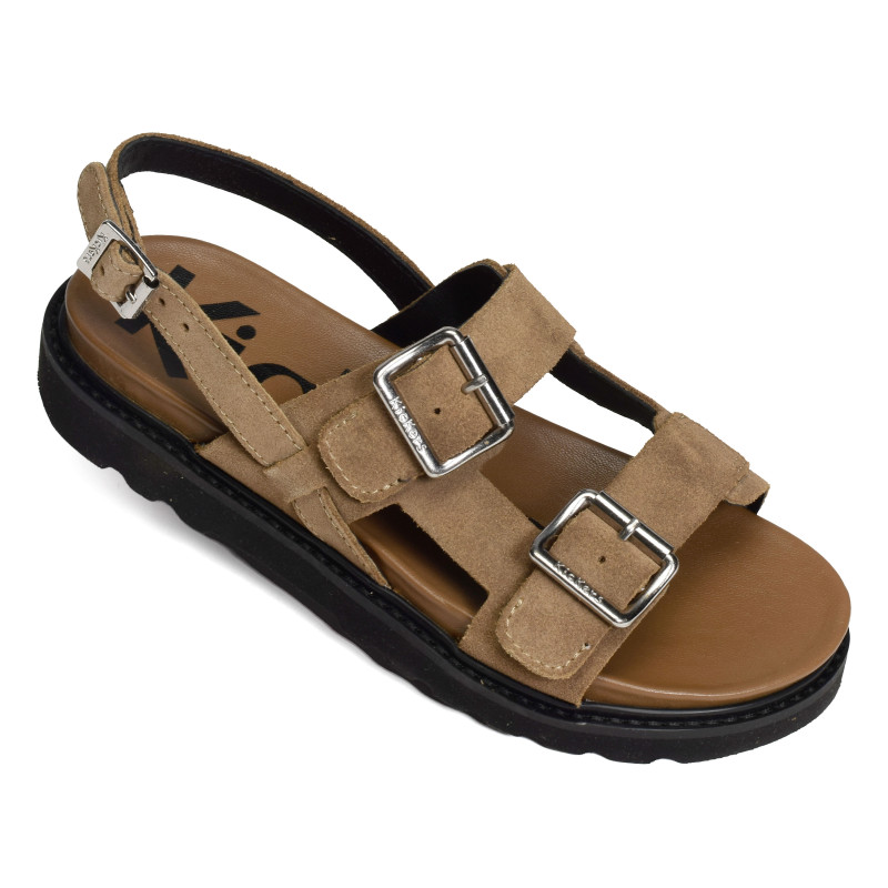 NEOSUMMER Marron Clair, Sandales plates Kickers