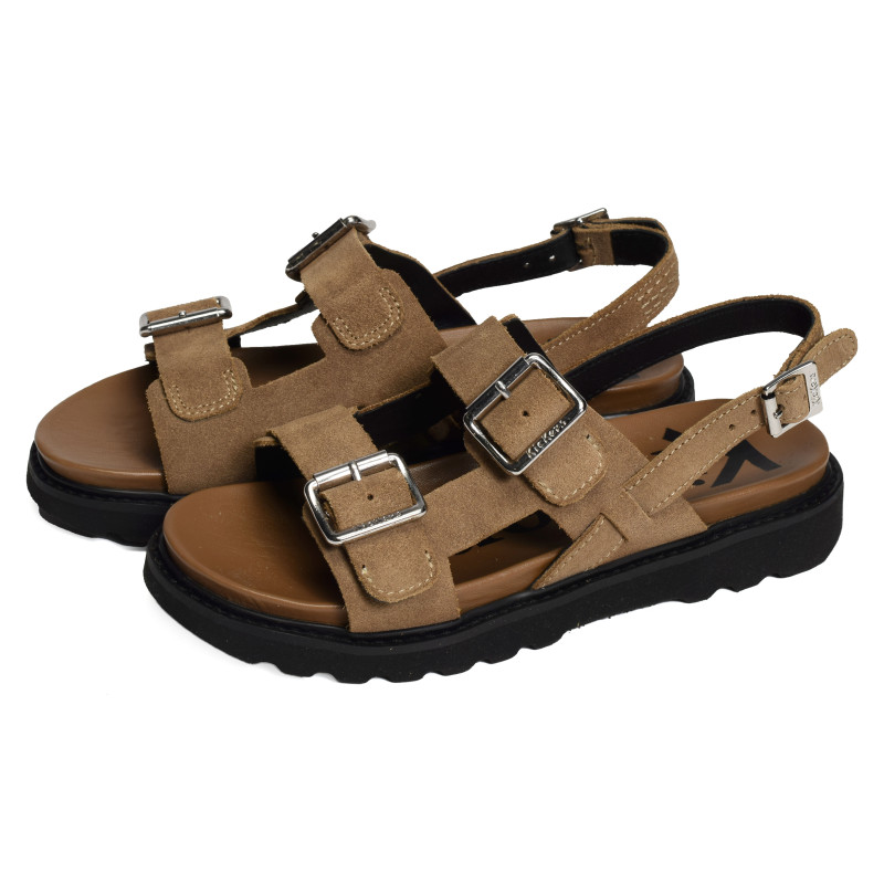 NEOSUMMER Marron Clair, Sandales plates Kickers