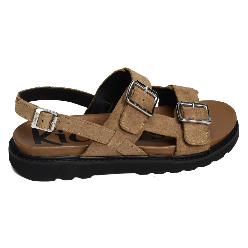 NEOSUMMER Marron Clair, Sandales plates Kickers