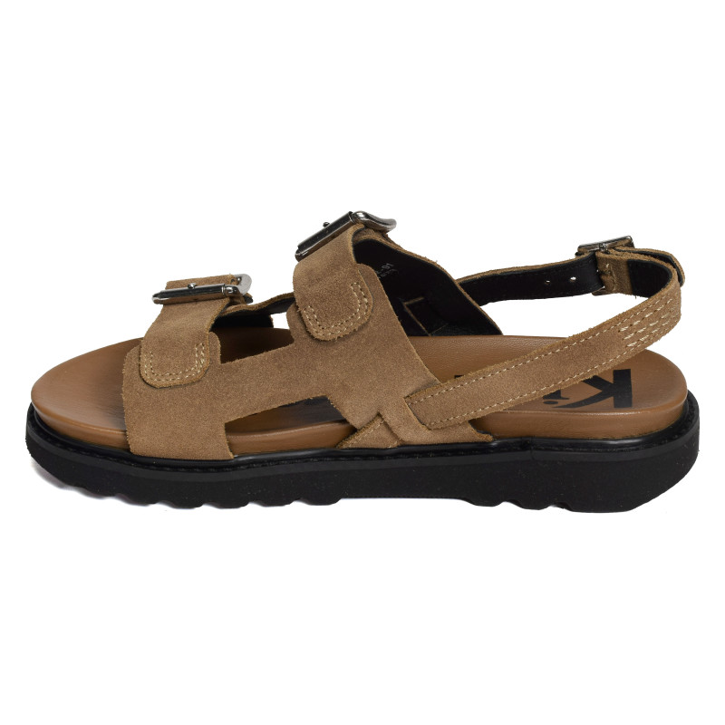 NEOSUMMER Marron Clair, Sandales plates Kickers